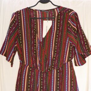 Bloomchic Boho V-Neck, L 12, Multi-Color